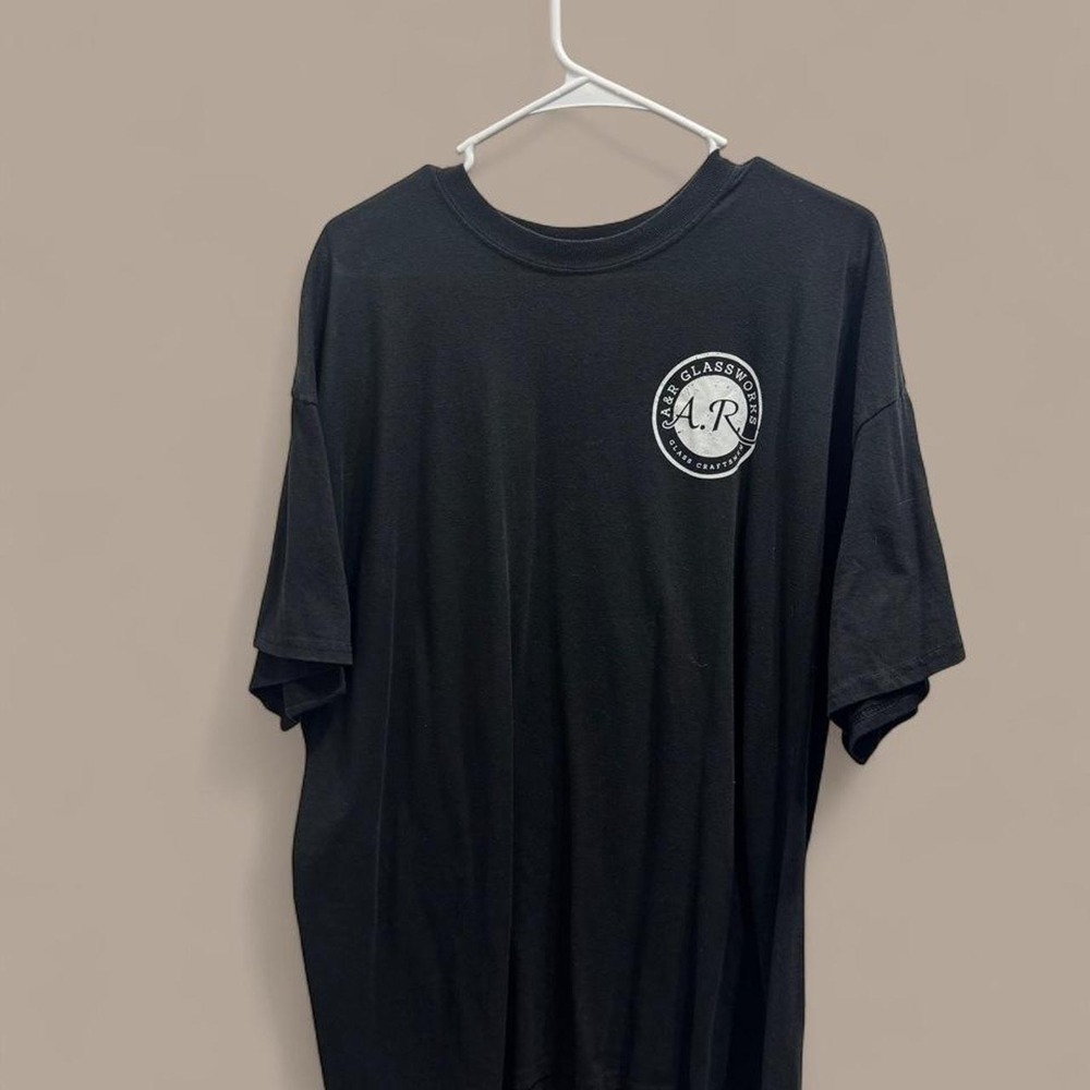 A&R Glassworks Glass Craftsmen Workwear T-Shirt Mens 2XL Black Oversized Tee